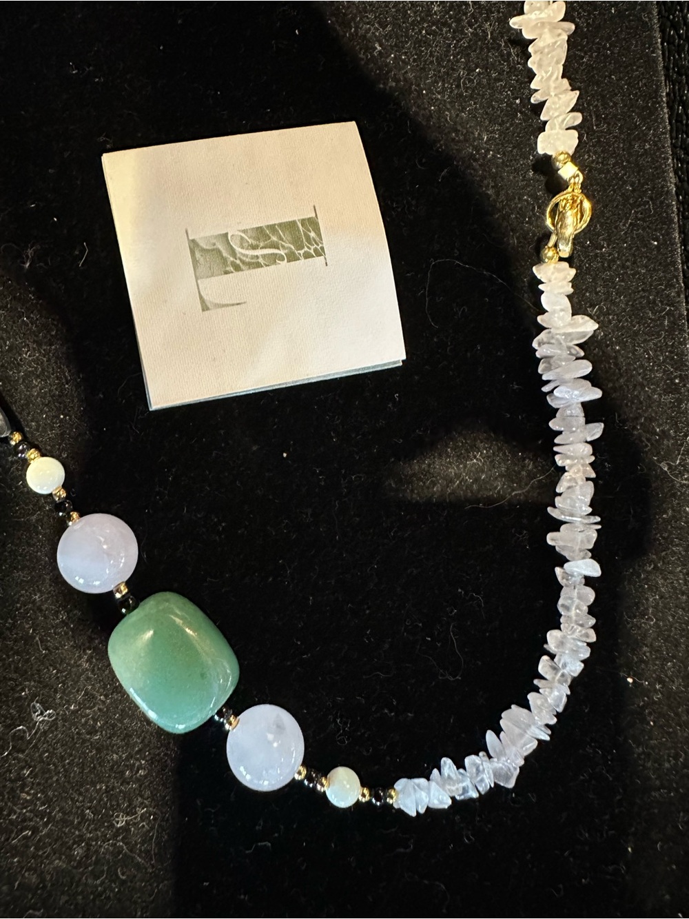 Handcrafted Butterfly Pendant Necklace Jade Rose Quartz by Lee Sands Abalone - Picture 4 of 6
